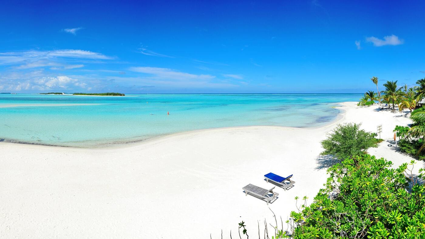 море, пляж, песок, пальмы, океан, берег, берег моря