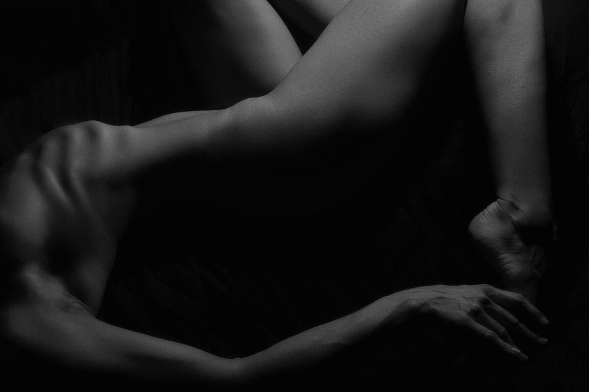 девушка, эротика, черно белые