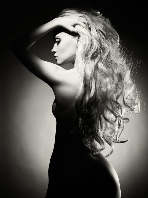 девушка, эротика, черно белые