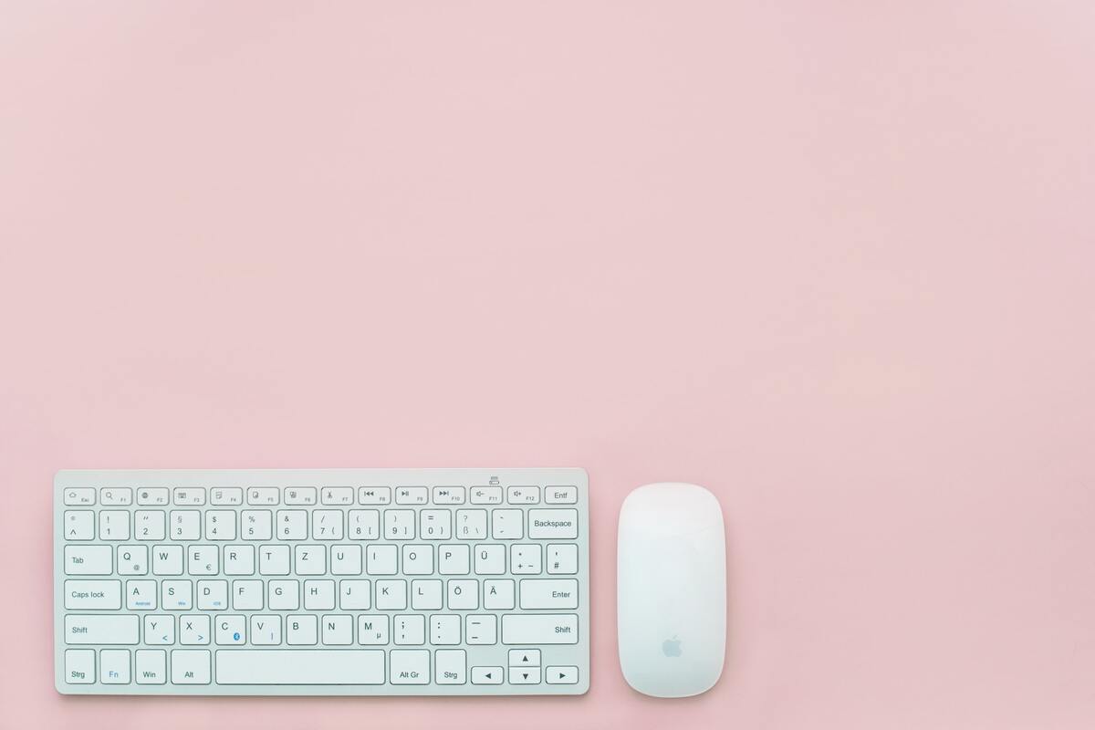 компьютерная мышь, мышь, белые, 3д,3d, HD, клавиатура, розовые