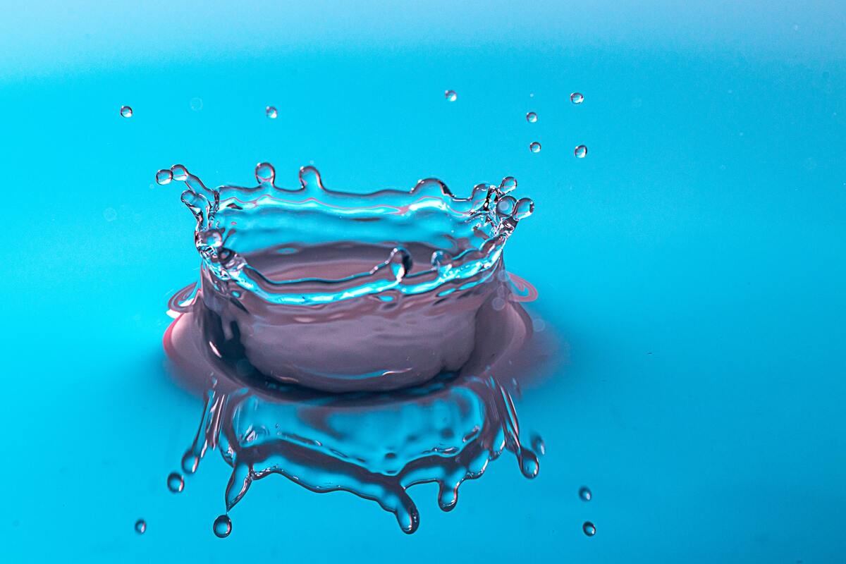 капля, отражение, вода, всплеск, 3д, 3d