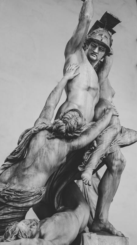 скульптуры, статуи, искусство, черно белые