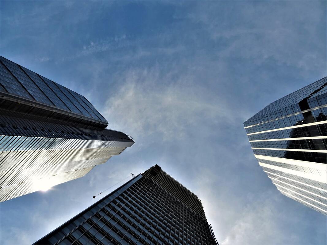 здание, сооружение, архитектура, вид снизу, небоскребы, башни