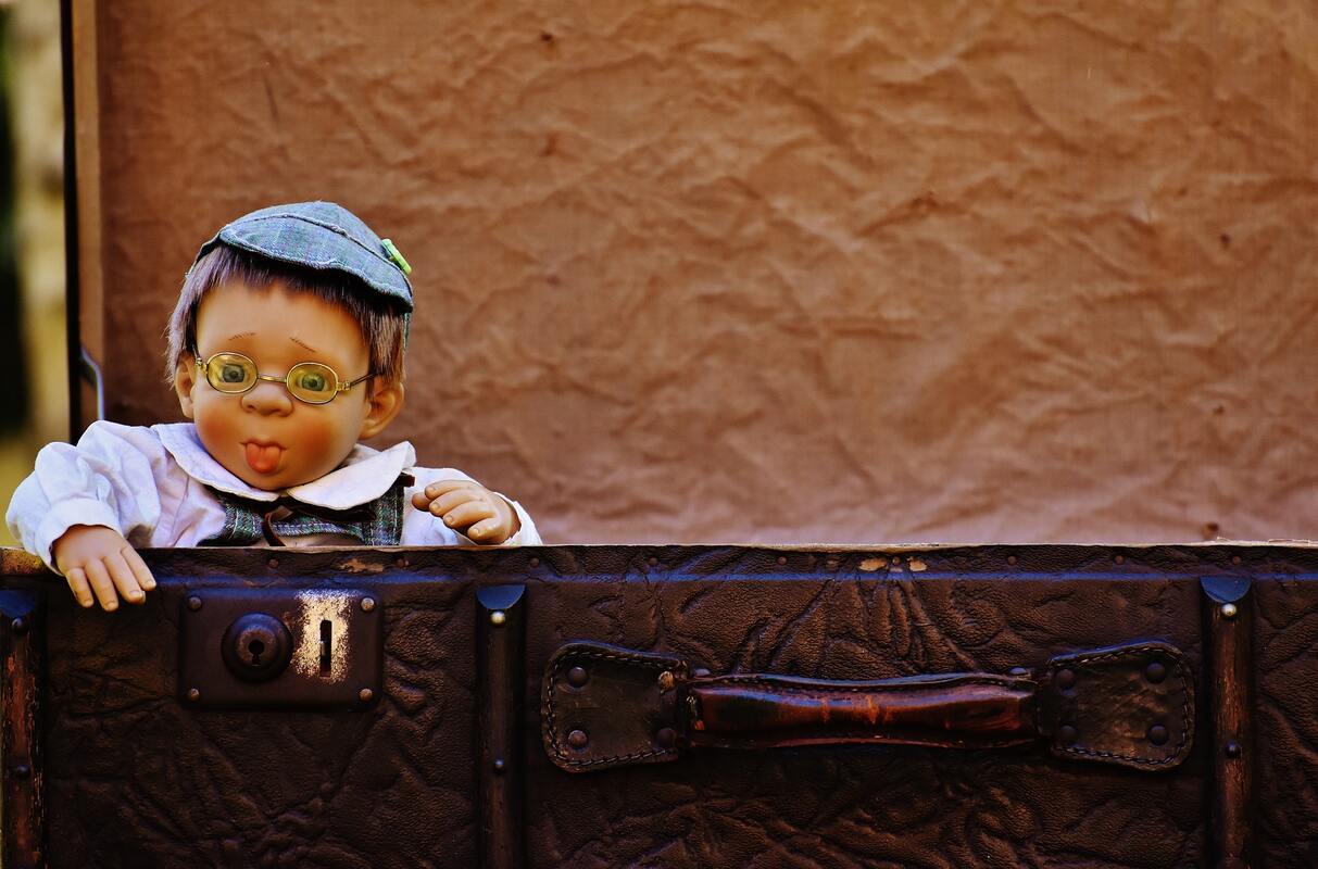 чемодан, ретро, винтаж