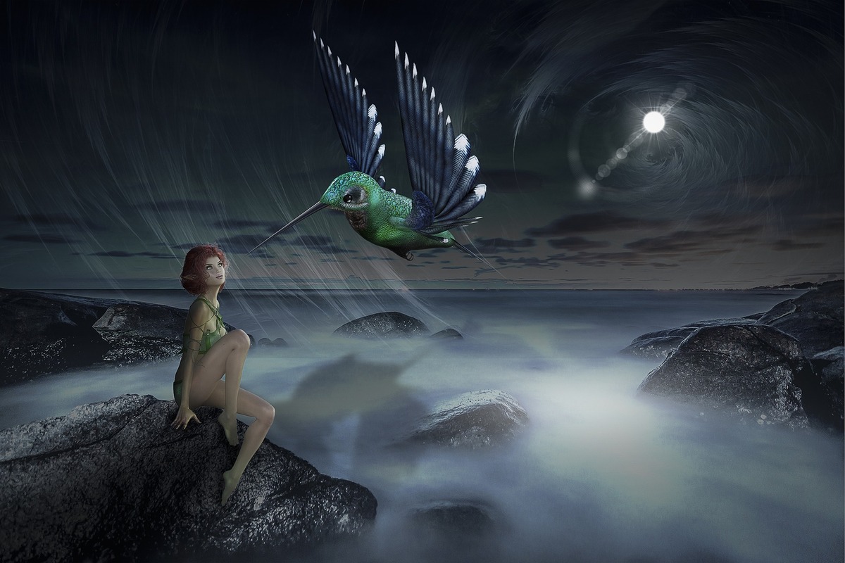 детские, для девочек, эльфы, колибри