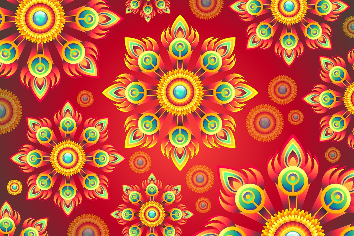 фон, цветочный фон, красные