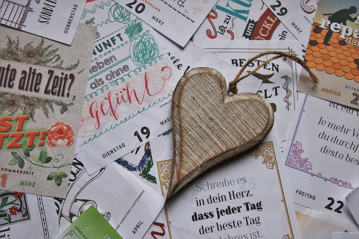 бумага, ретро, письма, сердце