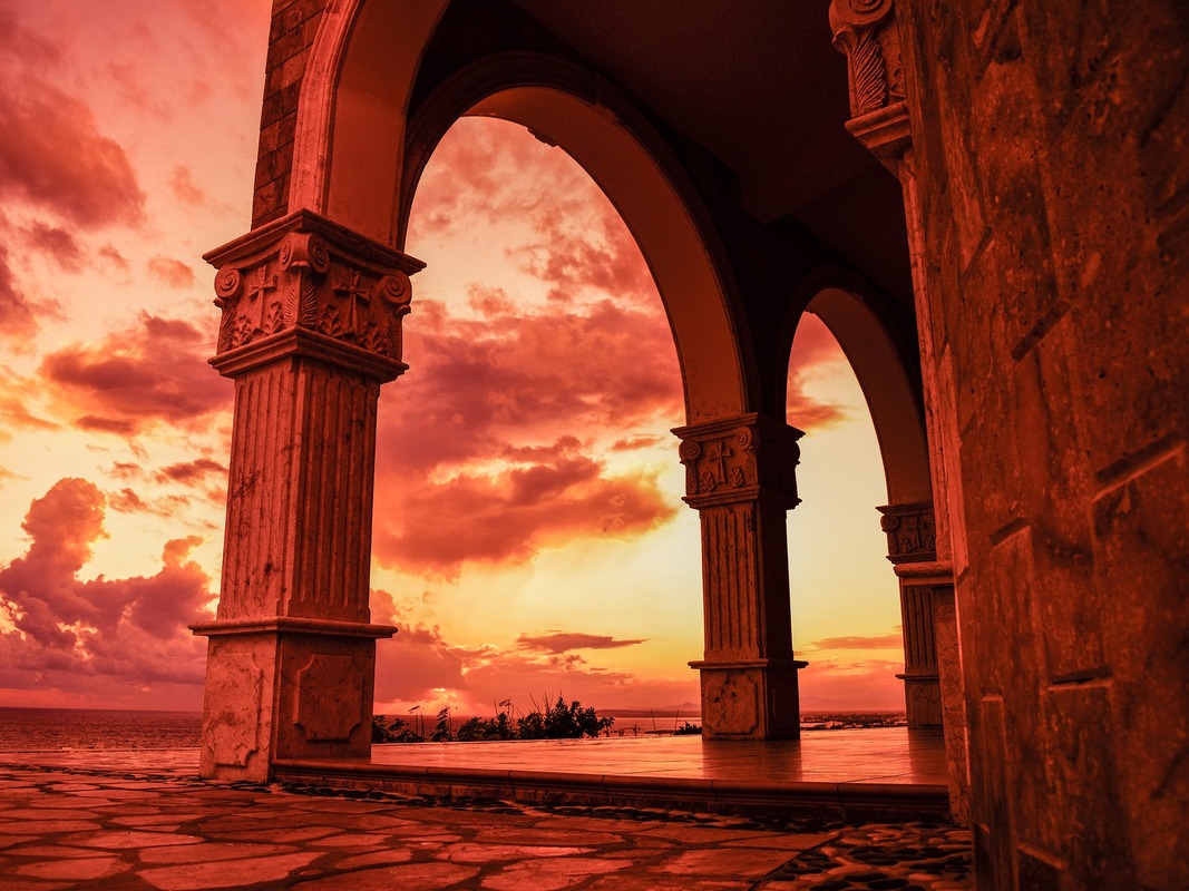 арка, архитектура, каменная кладка, колонны 