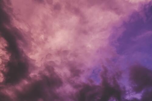 небо, облака, сиреневые