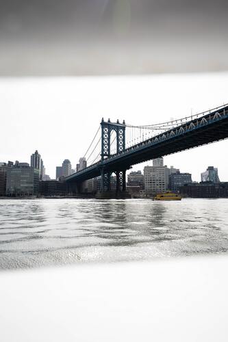 Нью-Йорк, город, мегаполис, небоскребы, бруклинский мост, мост, мосты