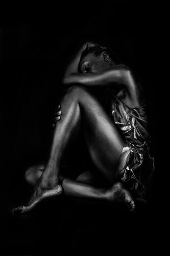 девушка, эротика, черно белые