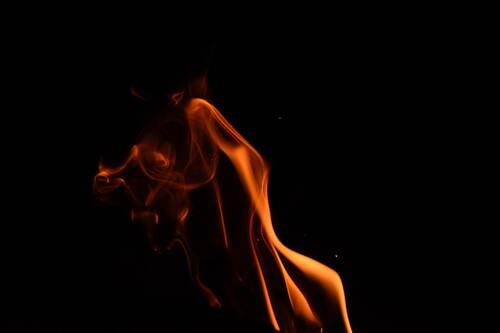 огонь, пламя, оранжевые, искра, костер