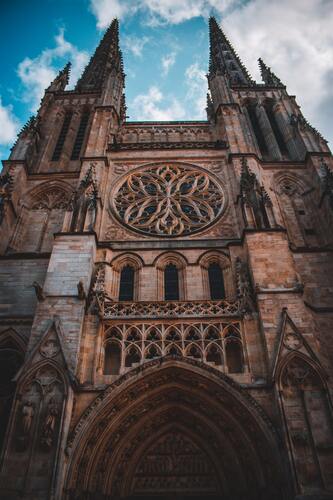 архитектура, арка, колонны, замок, башни, строение