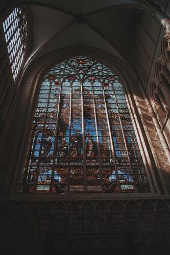 стекло, витражное стекло, дизайн, витраж, образ, архитектура