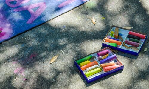 мелки, 3д,3d, цветные мелки, дизайн