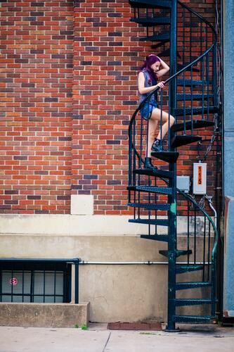 лестница, винтовая лестница, архитектура, кирпичная кладка, кирпичная стена