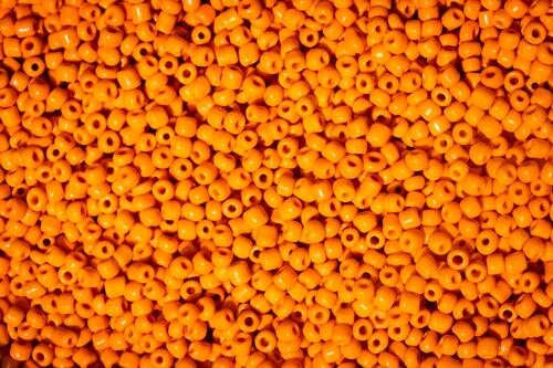 бусины, бисер, оранжевые