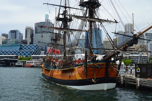 корабль, море, 3д, 3d, город