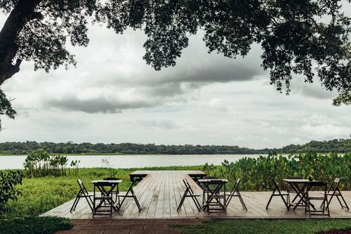 озеро, водоем, природа, деревья, терраса 