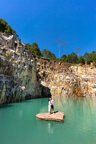 озеро, водоем, природа, горы, каньон, любовь