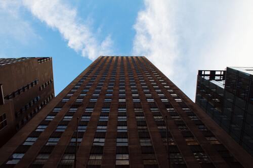 здание, сооружение, архитектура, вид снизу, небоскребы