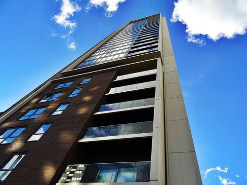 здание, сооружение, архитектура, вид снизу, небоскребы