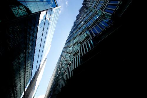 здание, сооружение, архитектура, вид снизу, небоскребы