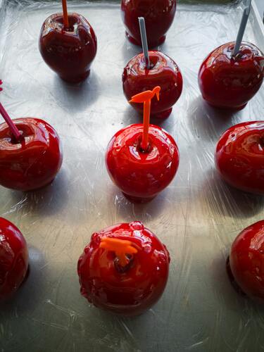 ягоды, фрукты, вишни, карамель