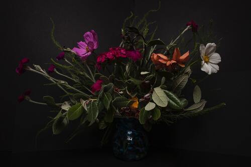 цветы, ваза, букет