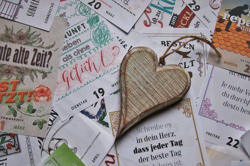 бумага, ретро, письма, сердце