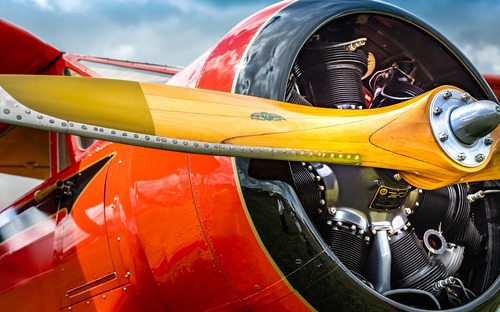 самолет, авиация, небо, винт