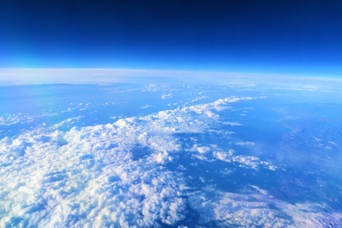 голубые, небо, облака, 3д, 3d, стереоскопические