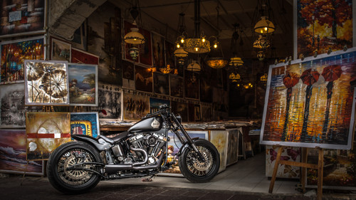 мотоцикл, картины, искусство, выставка, байк