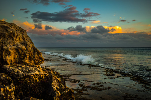 скалы, небо, море, вода