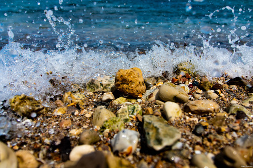 камни, берег, волны, капли , 3д, 3d